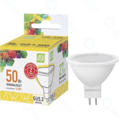 Светодиодная лампа Asd LED-JCDR-standard-5.5-3000