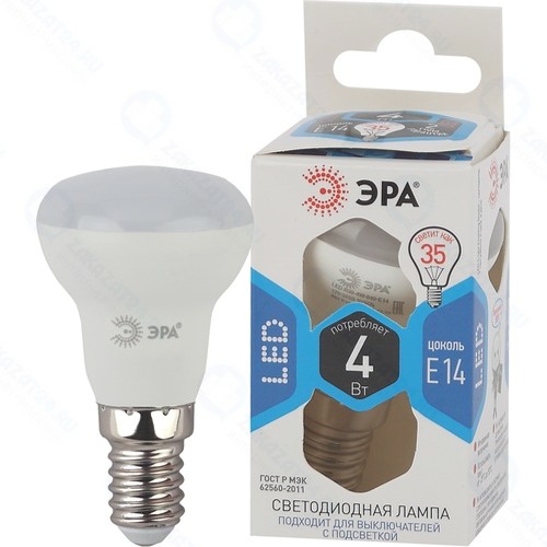 Светодиодная лампа ЭРА LED R39-4W-840-E14