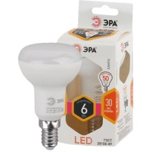 Светодиодная лампа ЭРА LED R50-6W-827-E14 Светодиодная лампа ЭРА LED R50-6W-827-E14