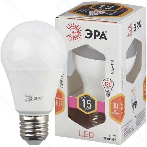 Светодиодная лампа ЭРА LED smd A60-15W-827-E27