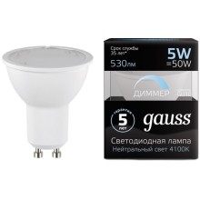 Светодиодная лампа Gauss MR16 5W 530lm 4100K GU10 Светодиодная лампа Gauss MR16 5W 530lm 4100K GU10