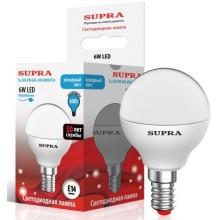 Светодиодная лампа Supra SL-LED-PR-G45-6W-4000-E14