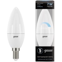 Светодиодная лампа Gauss Свеча 7W 590lm 4100К Е14