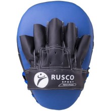 Лапы для бокса RUSCO изогнутые, искусственная кожа, 2 шт, синие (УТ-00013876)