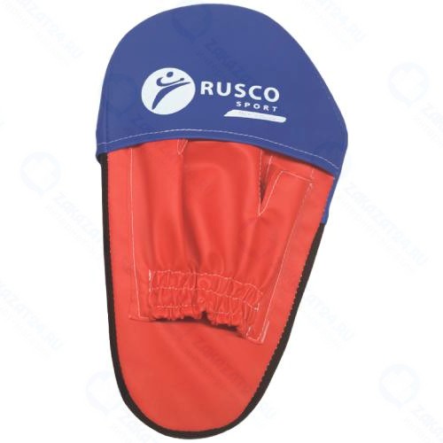 Лапы для бокса RUSCO прямые, искусственная кожа, большие, 2 шт, красные/синие (УТ-00018534)