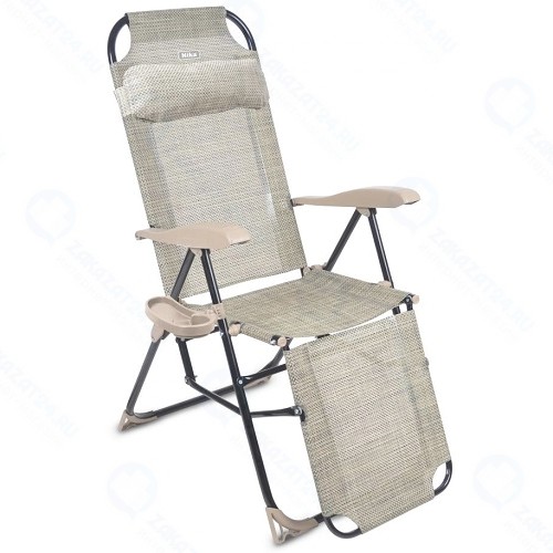 Кресло-шезлонг складное NIKA КШ3/3, с подножкой, ротанг