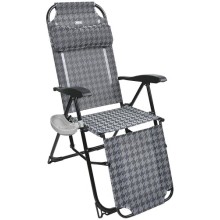 Кресло-шезлонг складное NIKA КШ3/6, с полкой, гусиная лапка