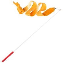 Лента гимнастическая с палочкой AMELY AGR-301, 46 см, 4 м, оранжевая (УТ-00017642)
