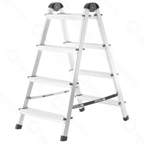 Стремянка Perilla 4 ступени, алюминий, двусторонняя (111404)