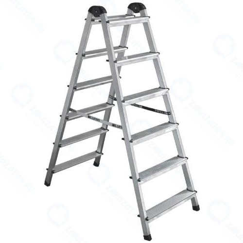 Стремянка Perilla 6 ступеней, алюминий, двусторонняя (111406)