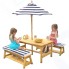Комплект детской мебели KIDKRAFT Стол со скамейками и зонтом, сине-белые полосы (00106_KE)