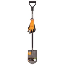 Лопата штыковая Fiskars Ergonomic 1003460 + перчатки