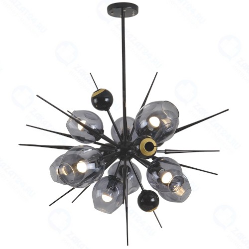 Люстра потолочная DELIGHT-COLLECTION 9720P-10S Black/Smoky