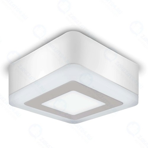 Накладной светодиодный светильник Gauss Backlight BL221, квадратный, акрил, 3+3W, 4000K, 105mm