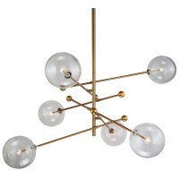 Люстра потолочная DELIGHT-COLLECTION KG0835P-6 Brass Globe Mobile