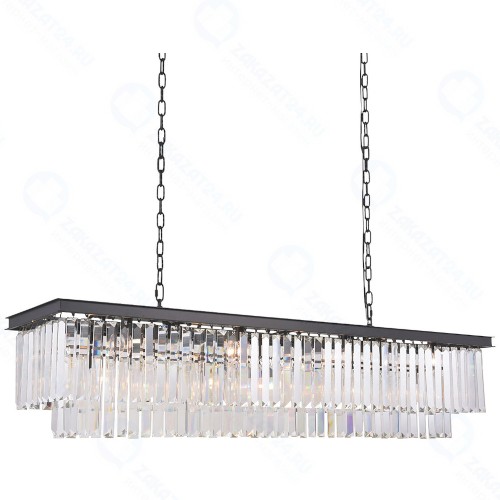 Люстра потолочная DELIGHT-COLLECTION KR0387P-12C/P Black/Clear Odeon