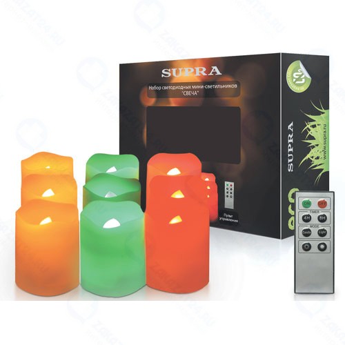 Набор светодиодных свечей Supra LC-9GRY