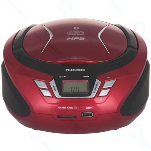 Магнитола Telefunken TF-CSRP3495B Red