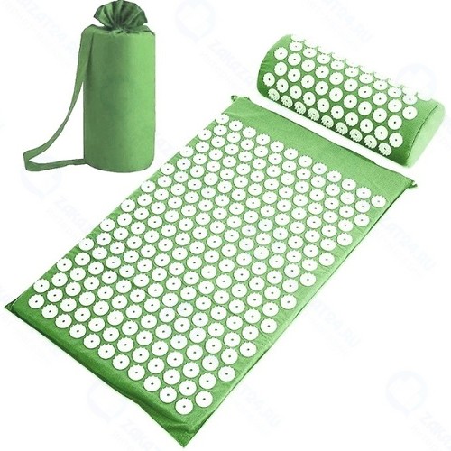 Акупунктурный набор CLEVERCARE коврик + валик, зеленый (PC-03G)