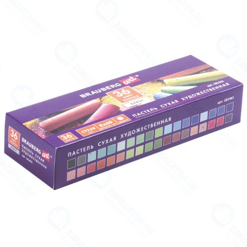 Пастель сухая художественная Brauberg Art Debut, 36 цветов, круглое сечение (181461)