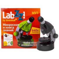 Микроскоп Levenhuk LabZZ MV1 Moonstone + книга (77621)