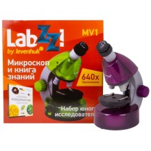 Микроскоп Levenhuk LabZZ MV1 Amethyst + книга (77622)