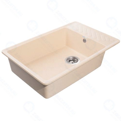 Мойка кухонная Granfest Quarz GF-ZL-51, бежевая