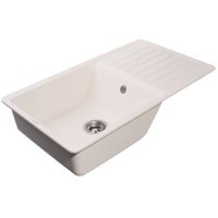 Мойка кухонная Granfest Quarz GF-ZW-73, белая