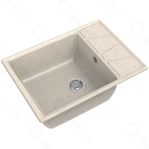 Мойка кухонная Granfest Vertex V-680L, бежевая