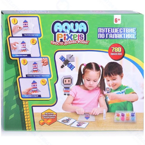 Мозаика 1TOY Aqua Pixels: Путешествие по галактике, 780 деталей (Т13069)