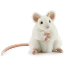 Мягкая игрушка Hansa Creation Белая мышь, 16 см (5323)