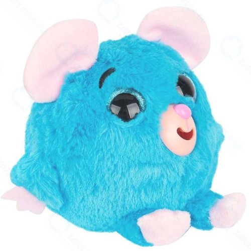 Мягкая игрушка 1TOY Дразнюка-Zoo: голубая мышка, показывает язык, 13 см (Т10350)