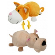 Мягкая игрушка 1toy Вывернушка: Оранжевый кот-Бульдог, 35 см (Т10926)