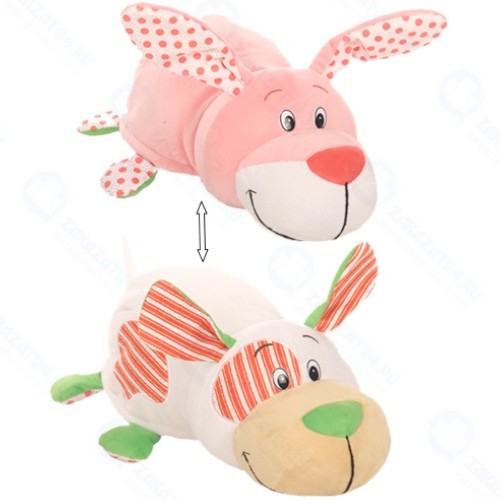 Мягкая игрушка 1TOY Вывернушка Ням-Ням: Щенок-Зайчонок, 40 см (Т13920)