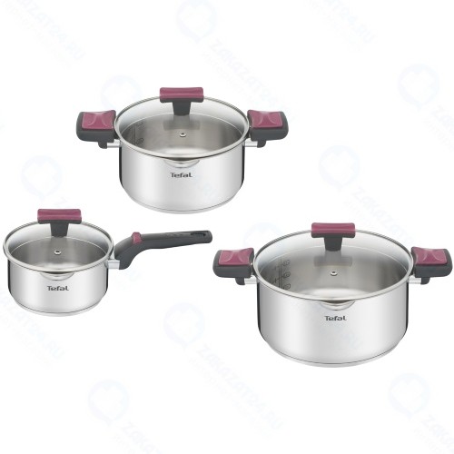 Набор посуды Tefal Cook&Clip, 6 предметов (G723S674)