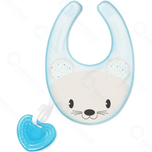 Нагрудник детский Chicco Fresh 3-в-1, 4+, голубой (340624039) (00002582200000)