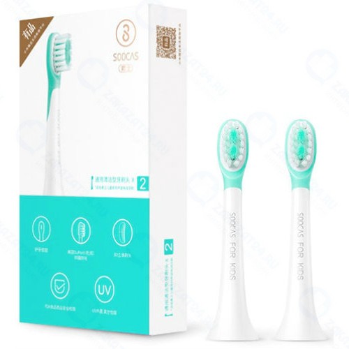 Насадка для зубной щетки Soocas C1 Green, 2 шт