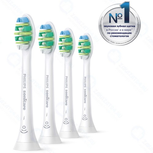 Насадки для зубной щетки Philips Sonicare InterCare HX9004 для удаления налёта между зубами, для брекетов, 4 шт