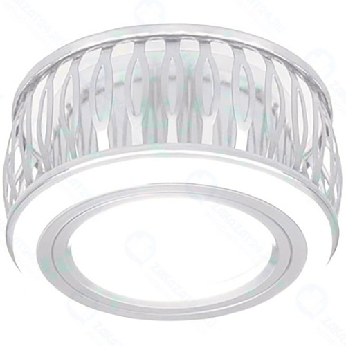 Светодиодный встраиваемый светильник Gauss Backlight, круглый, белый/белый, Gu5.3, 3W, 3000K (BL094)