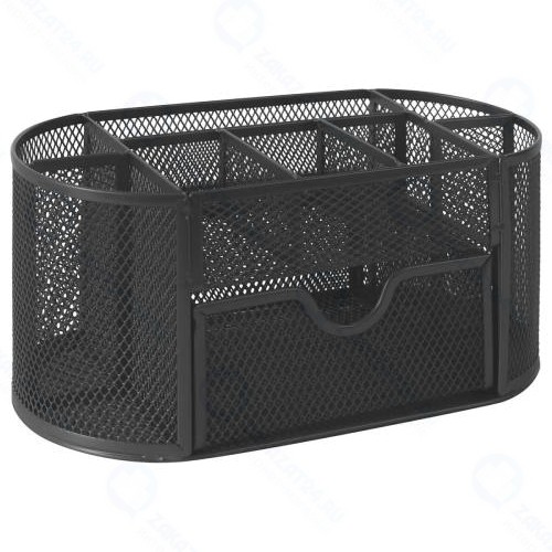 Подставка-органайзер Brauberg металлическая, 9 секций, 105х220х110 мм, черная (237418)