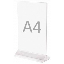 Подставка настольная для рекламных материалов Staff А4, вертикальная, двусторонняя, 300х210 мм (291176)