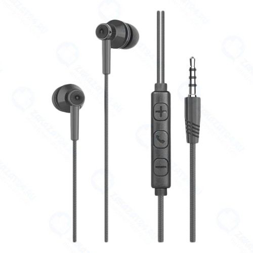 Наушники с микрофоном PERO EP06, черные (EP06BL)