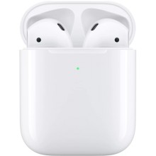 Беспроводные наушники с микрофоном Apple AirPods (2019) в футляре с возможностью беспроводной зарядки (MRXJ2RU/A) Беспроводные наушники с микрофоном Apple AirPods (2019) в футляре с возможностью беспроводной зарядки (MRXJ2RU/A)