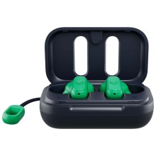 Беспроводные наушники с микрофоном Skullcandy Dime, синие/зеленые (S2DMW-P750)