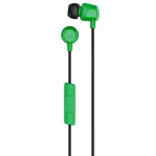 Наушники с микрофоном Skullcandy Jib W/Mic 1, черные/зеленые (S2DUY-L102)