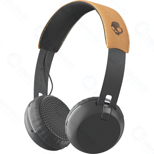Беспроводные наушники с микрофоном Skullcandy Grind Wireless Black/Tan (S5GBW-J543)