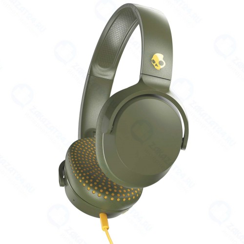 Наушники с микрофоном Skullcandy Riff, желтые/оливковые (S5PXY-M687)