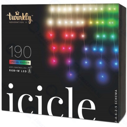 Электрогирлянда TWINKLY iCicle TWI190SPP-TEU