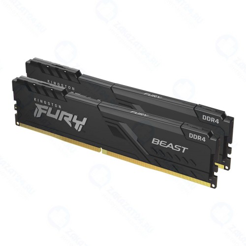 Оперативная память Kingston DDR4 16Gb (2x8Gb) 3000 MHz pc-24000 FURY Beast Black (KF430C15BBK2/16)