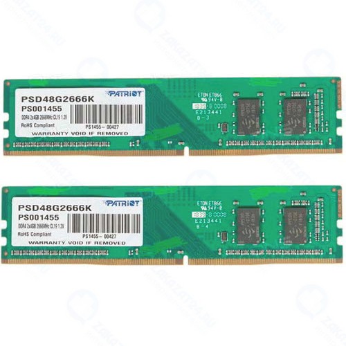 Оперативная память Patriot Signature DDR4 2666Mhz 8GB (PSD48G2666K)
